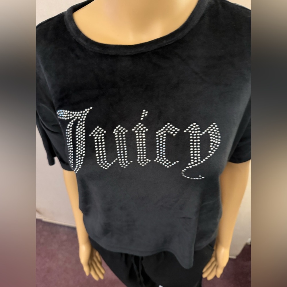 Juicy Couture velvet black top. Sz. M